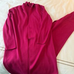 Vibrant Pink Long Cardigan